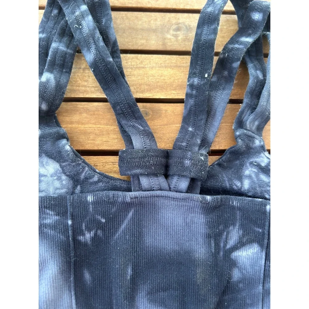 Free Movement Tie Dye Ribbed Sports Bra Crop‎ Top Women's Size S
